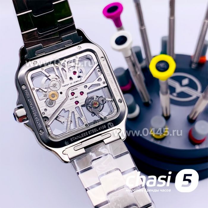 Часы Cartier Santos Dumont СКЕЛЕТОН - Дубликат (15363)