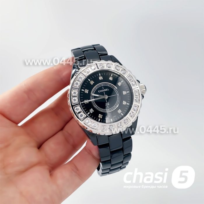 Часы Chanel J12 Diamonds Black (20564)